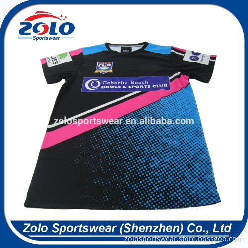 Cheap custom sublimation printing australian touch football t shirts